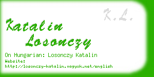 katalin losonczy business card